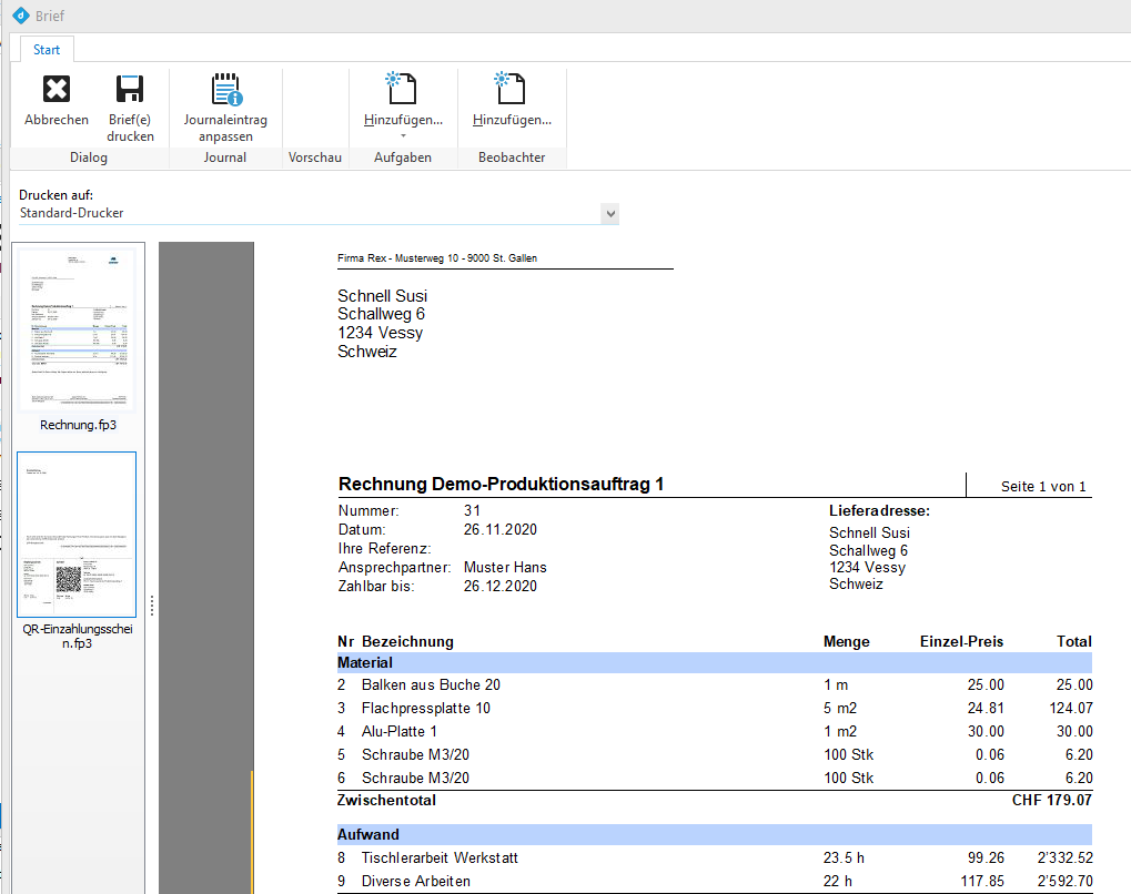 auftragsverwaltung_rechnung_versendenpost_pv